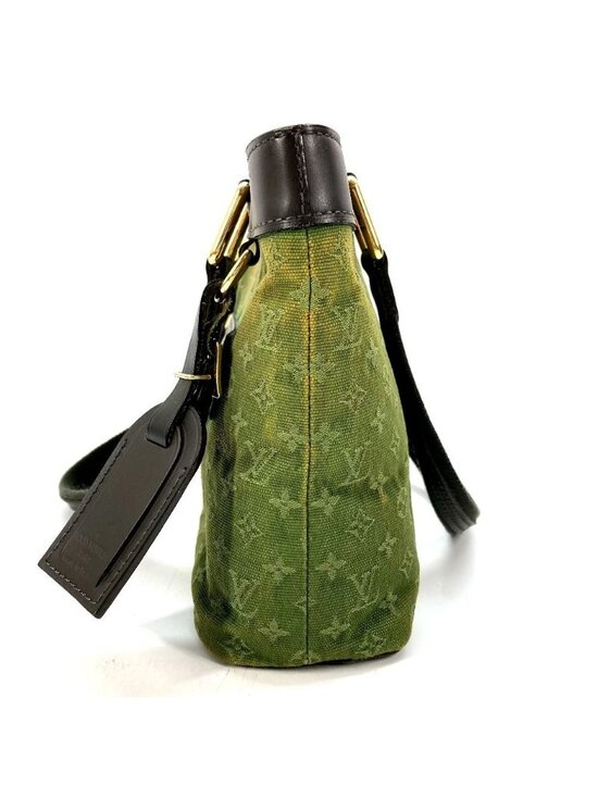 Louis Vuitton Calfskin Mini Shopper Tote Khaki Green 1828582  Louis Vuitton Tote PM Monogram Mini Canvas Khaki